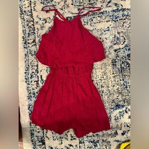 H and m size 4 red flouncy romper